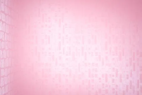Pink mosaic-patterned wall corner is displaying gradient pink tiles in flat Stock Photos