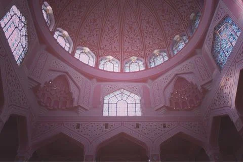Pink Mosque Islamic Background Illustrazione stock