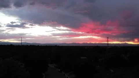 Pink Mountain Sky Stock Footage 280000260