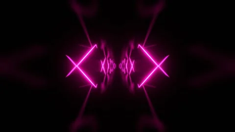 Pink Moving Neon Lines Abstract Geometric Pattern Background VJ Loop in 4K Stock Footage 344102150