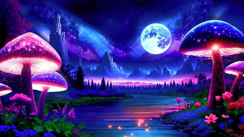 Pink mushroom Stock Footage 282746918