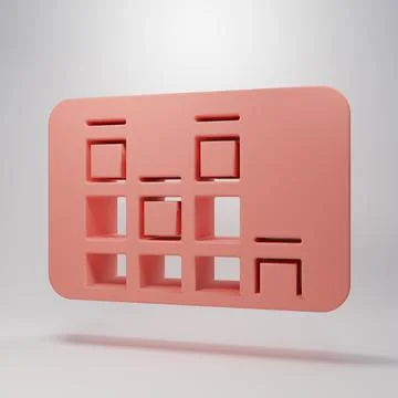 Pink Music equalizer icon isolated on pink background. Sound wave. Audio di.. Stockillustratie