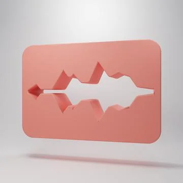 Pink Music wave equalizer icon isolated on pink background. Sound wave. Aud.. Stockillustratie
