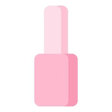 Pink nail polish bottle representing beauty, fashion, manicure, and cosmetic Stock Illustration