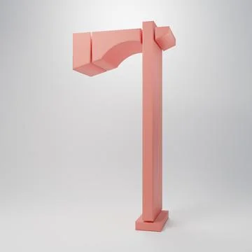 Pink Native american tomahawk axe icon isolated on pink background. Minimal.. Stock Illustration