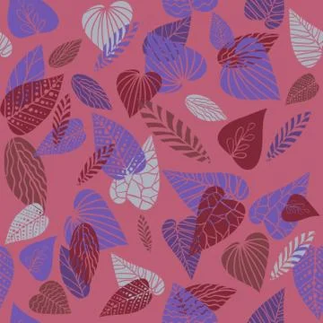 Pink nature pattern Stock Illustration
