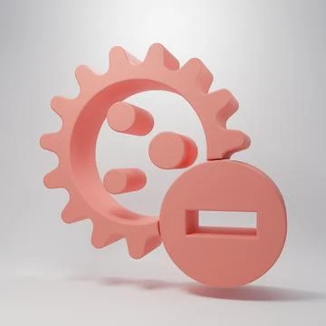Pink Negative virus icon isolated on pink background. Corona virus 2019-nCo.. Stock Illustration