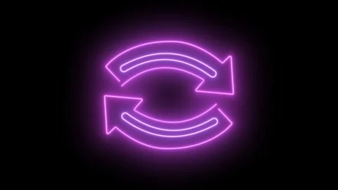 Pink Neon Arrow Sign Direction Light Bolt Symbol Video Animation Background Stock Footage 336427465