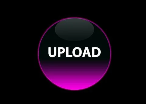 Pink neon buttom upload Stock Illustration
