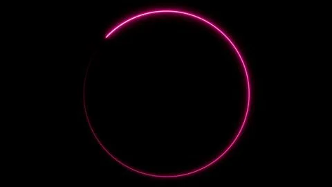 Pink neon circle glowing Stock Illustration