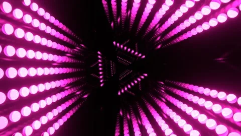 Pink Neon Electronic Light Panel in the Infinite Tunnel Background VJ Loop i Stockbeeldmateriaal 337926116