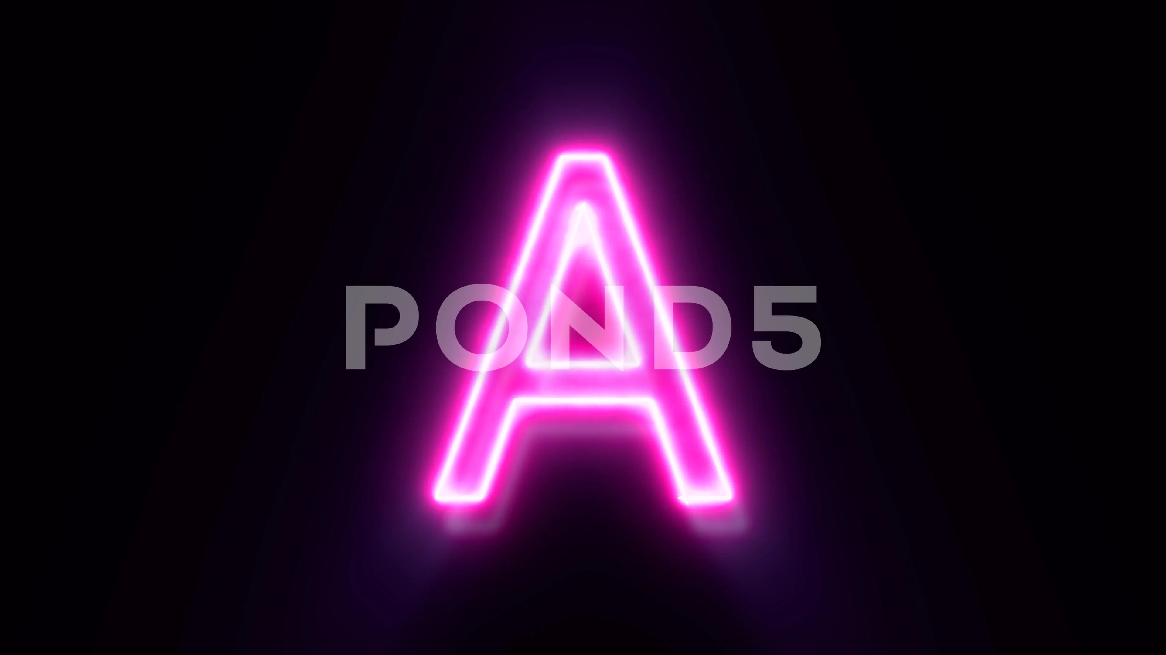 Glowing neon script alphabet. Neon font with uppercase and