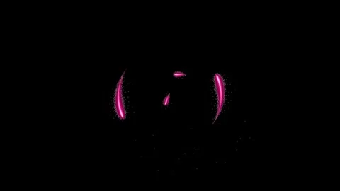Pink Neon Glow Countdown Timer Black Motion 库存影片 344764456