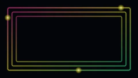 Pink neon glowing frame border background chasing lights loop 스톡 동영상 342640260
