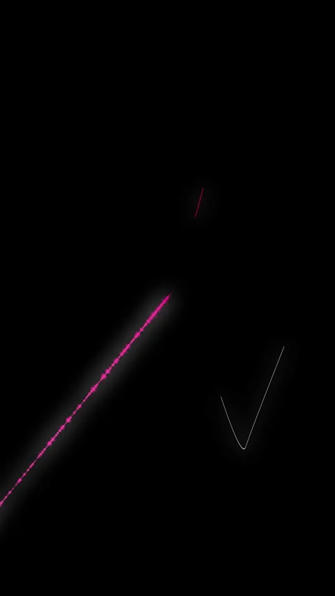 Pink neon glowing lines on a dark background Stockbeeldmateriaal 343120667