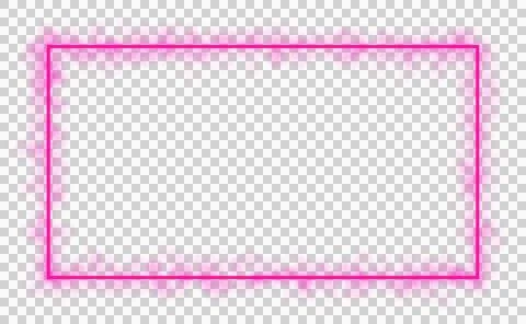 Pink neon glowing rectangle frame with smoky haze effect Stock Illustration