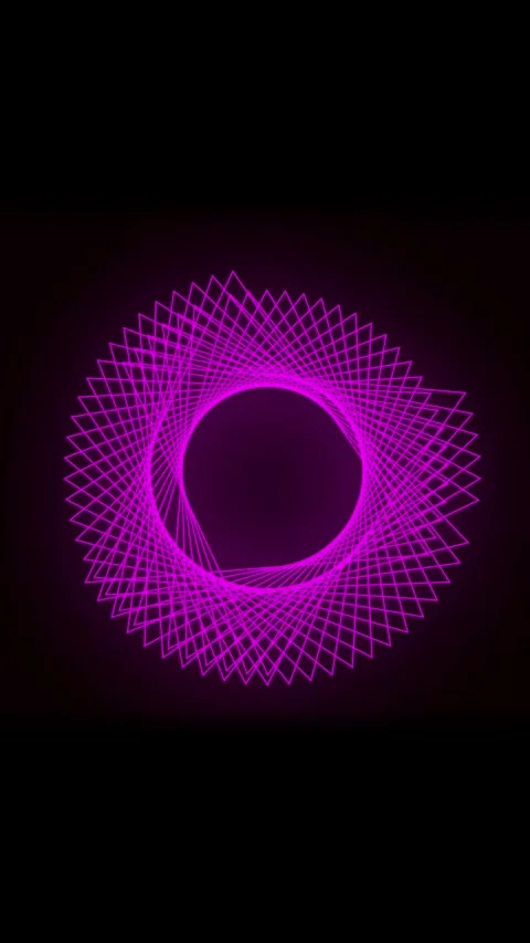Pink neon lines animation vertical video loop with abstract geometric desig.. Stock Footage 321629577