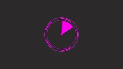 Pink neon radar interface on dark background, circular futuristic display, .. Stockillustratie