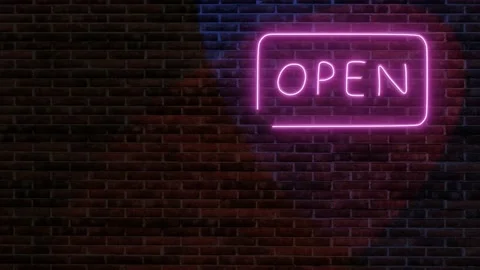 Pink neon sign Stock Footage 153593156