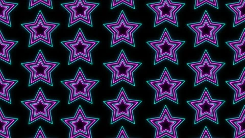 PINK NEON STARS PATTERN V2 스톡 동영상 243931338