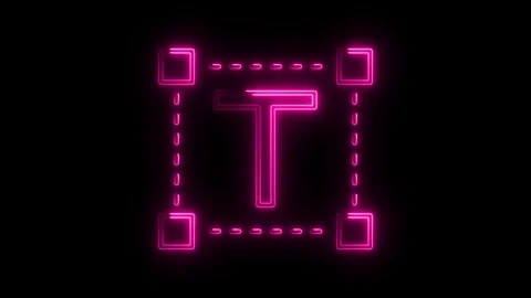 Pink neon text tool interface animation graphic with black background for e.. Stock Footage 308901877