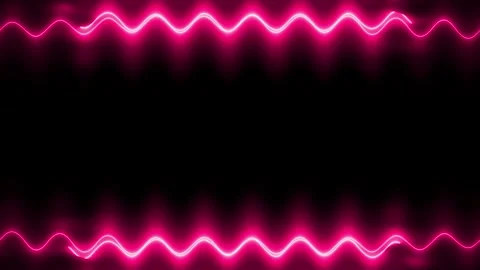 Pink Neon Waves Frame Stock Footage 284399537