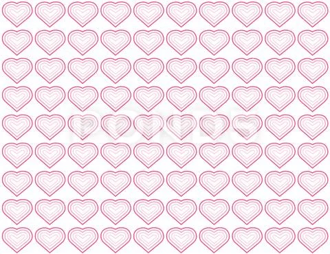 Pink Nested Hearts and Love, Seamless Valentine Background Stock Illustration