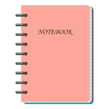 Pink notebook Stock Illustration
