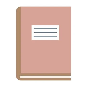 Pink notebook or diary for writing and learning Stock Illustration