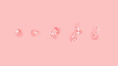 Pink objects Down Stock Footage