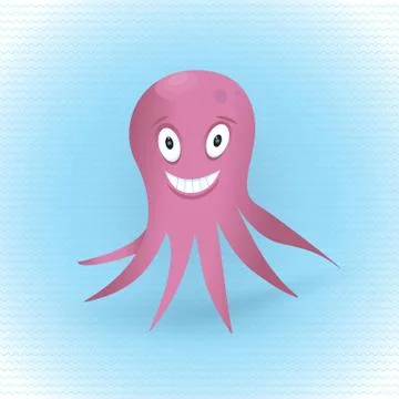 Pink Octopus Stock Illustration