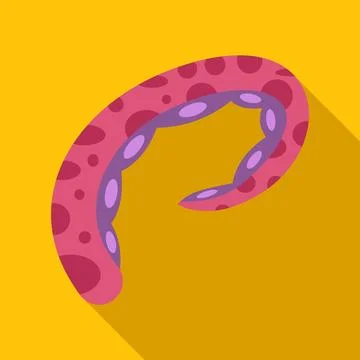 Pink octopus tentacle grabbing or reaching Stock Illustration