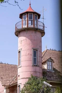 Pink old tower Foto stock