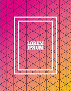 Pink with orange gradient and pattern background with frame vector design Stock Illustration