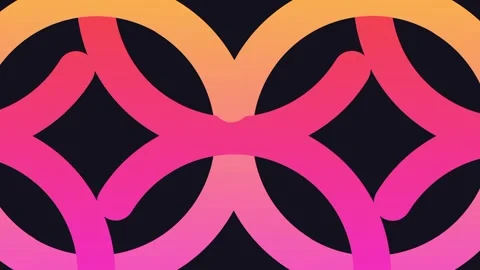 Pink Orange Interlocking Loop Chain Stock Footage 340297176
