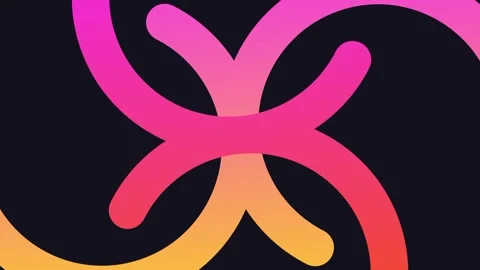 Pink Orange Interlocking Swirl Lines Stock Footage 340297178