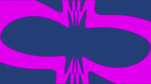Pink organic blobs morph and shift against a dark blue background Vidéo 334344684