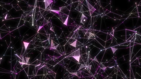 Pink organic network rotates in space. Stock Footage 104678689