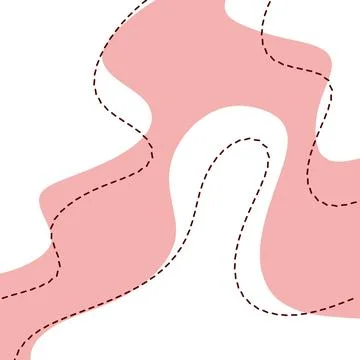 Pink Organic Shape Minimal Abstract Background Stock Illustration