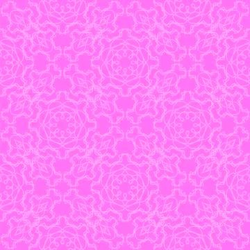 Pink Ornamental Seamless Line Pattern 스톡 일러스트