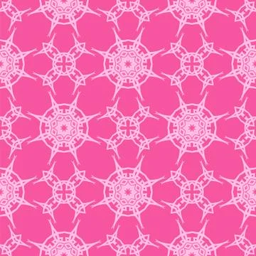 Pink Ornamental Seamless Line Pattern Illustrazione stock