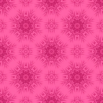 Pink Ornamental Seamless Line Pattern Illustrazione stock