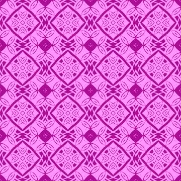 Pink Ornamental Seamless Line Pattern Illustrazione stock