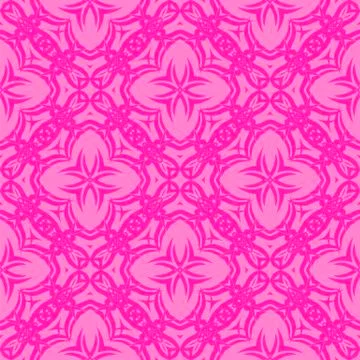 Pink Ornamental Seamless Line Pattern Illustrazione stock