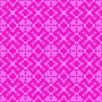 Pink Ornamental Seamless Line Pattern 스톡 일러스트
