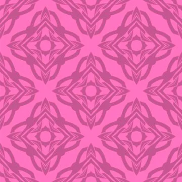 Pink Ornamental Seamless Line Pattern 스톡 일러스트