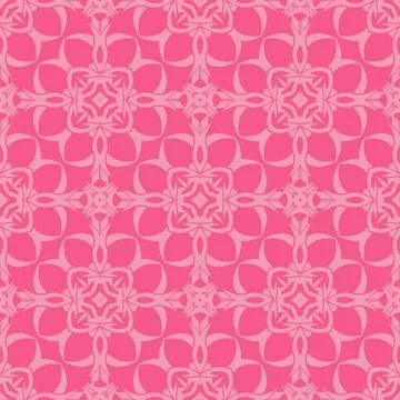 Pink Ornamental Seamless Line Pattern Illustrazione stock