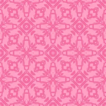 Pink Ornamental Seamless Line Pattern Illustrazione stock
