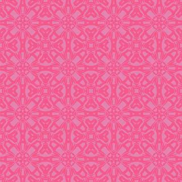 Pink Ornamental Seamless Line Pattern 스톡 일러스트
