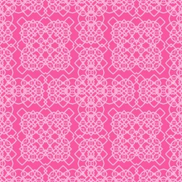 Pink Ornamental Seamless Line Pattern イラスト素材